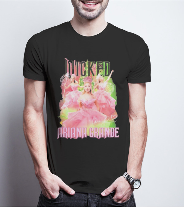 Wicked Musical Ariana Grande Pink Dress Signature T-Shirt