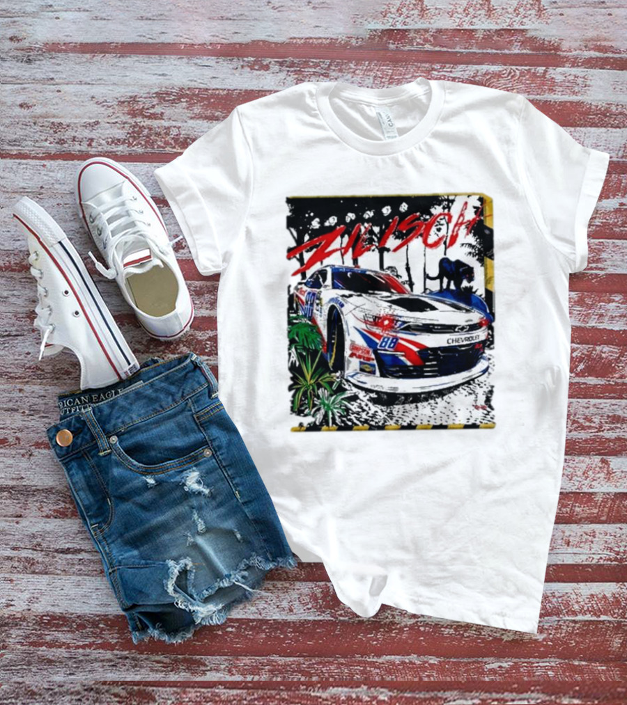 Zilisch 88 Chevrolet Racing Car Jungle Scene T-Shirt