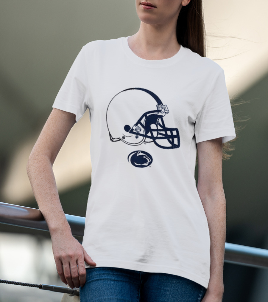 Penn State Nittany Lions Football White Helmet T-Shirt