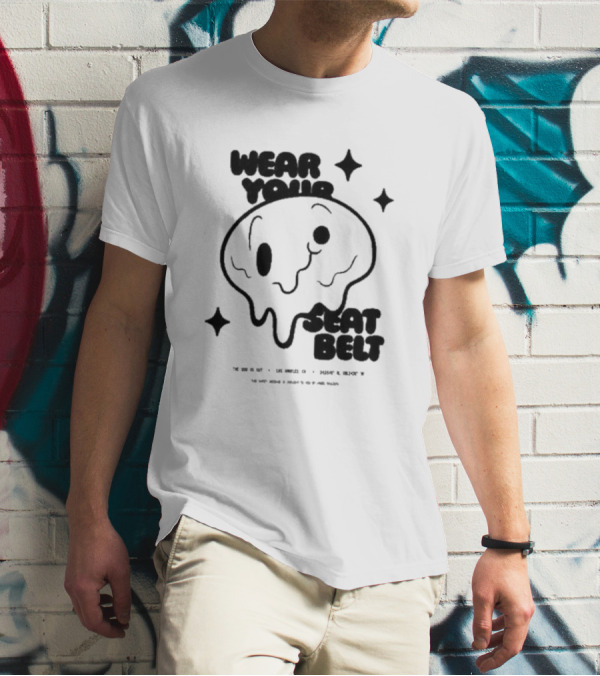 The Odd 1S Out Wear Your Seatbelt Melting Face Safety Reminder T-Shirt