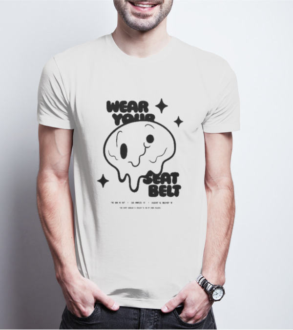 The Odd 1S Out Wear Your Seatbelt Melting Face Safety Reminder T-Shirt