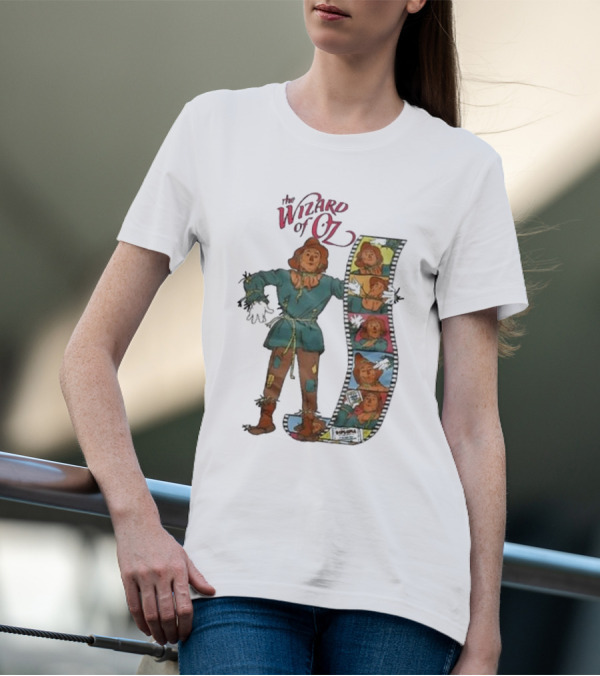 The Wizard Of Oz Movie Scarecrow Filmstrip If I Only Had A Brain T-Shirt