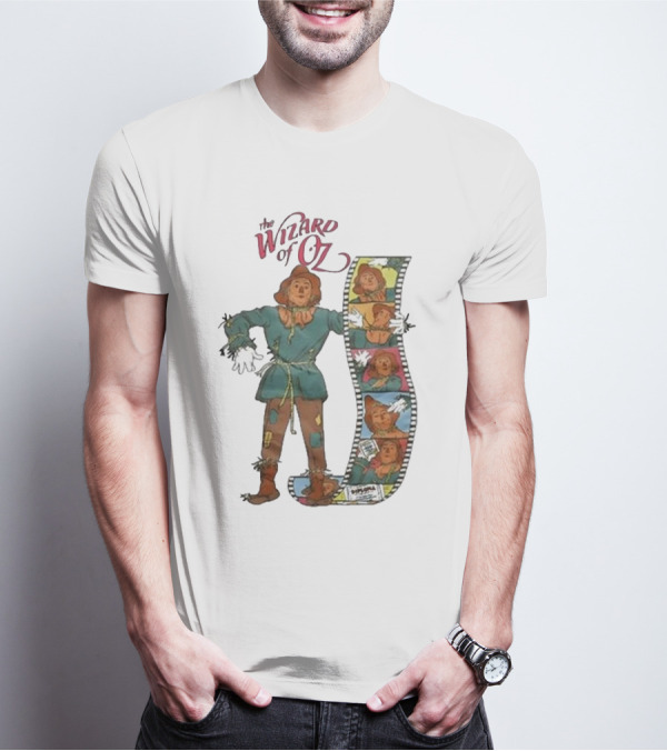 The Wizard Of Oz Movie Scarecrow Filmstrip If I Only Had A Brain T-Shirt