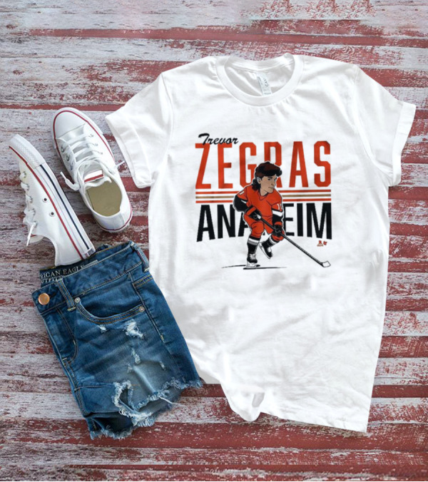 Trevor Zegras Anaheim Hockey Caricature T-Shirt