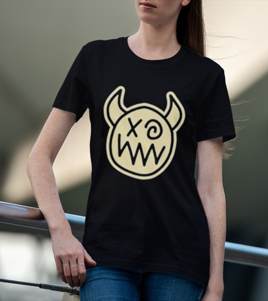 Joey Valence And Brae Double XP Demon Icon With Horns And Crossed Eyes T-Shirt
