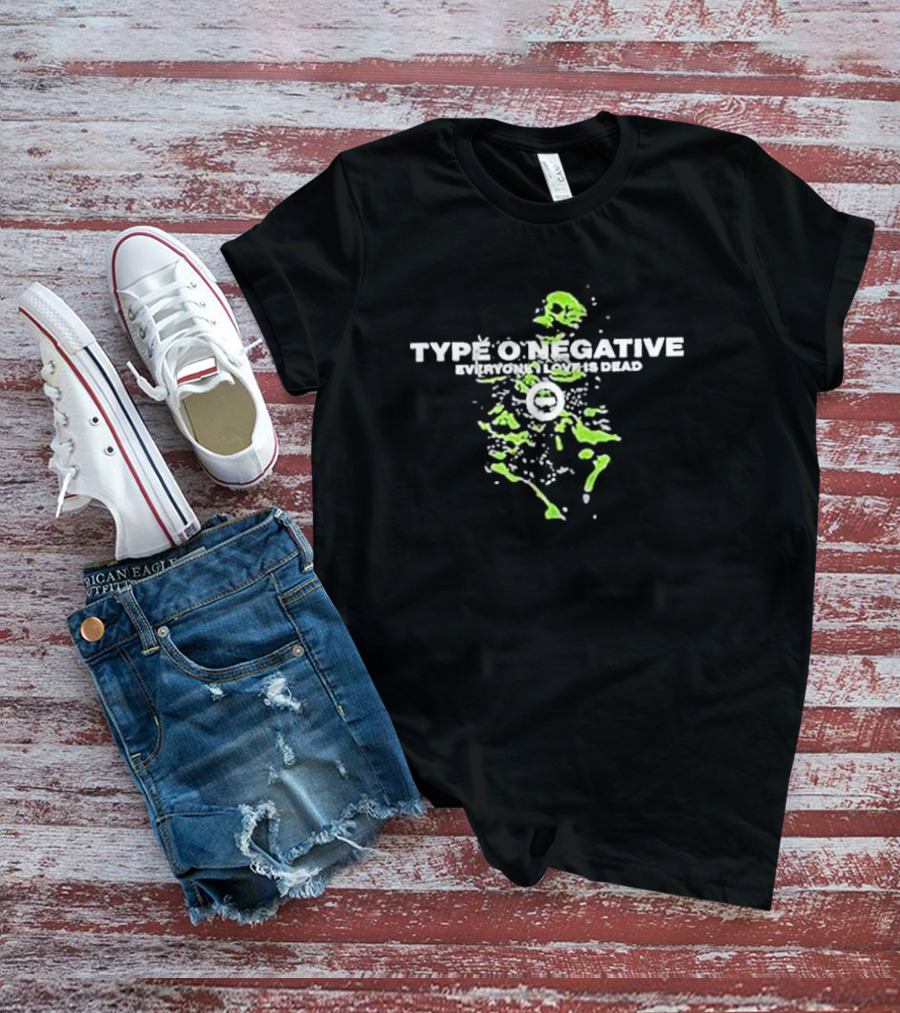 Type O Negative Everyone I Love Is Dead Green Skeleton T-Shirt