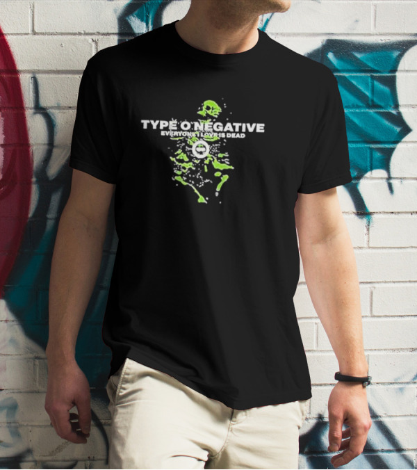 Type O Negative Everyone I Love Is Dead Green Skeleton T-Shirt