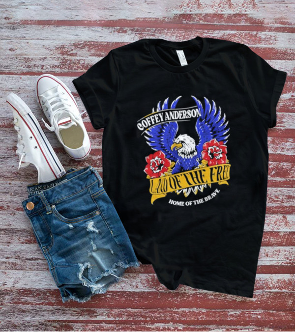 Coffey Anderson Land Of The Free Home Of The Brave Eagle Roses T-Shirt