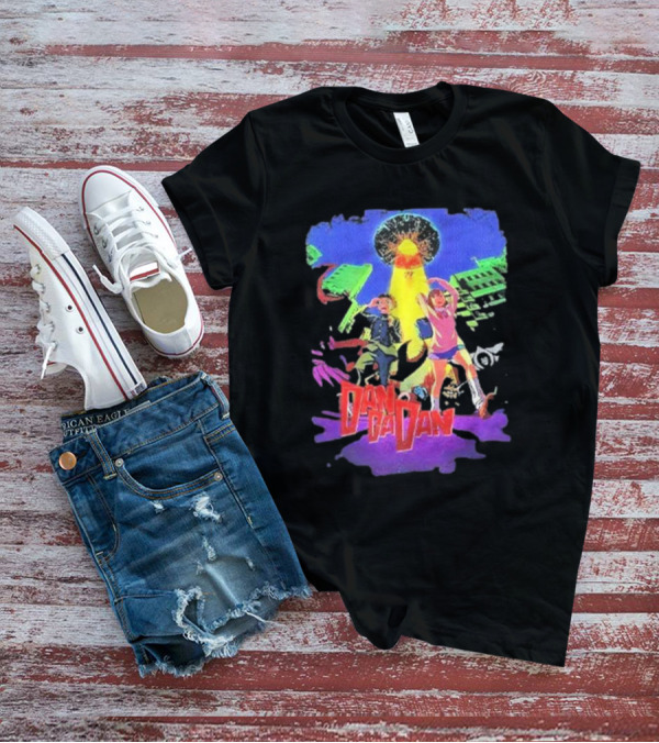Dan Da Dan Manga Anime UFO Adventure Neon Colors T-Shirt
