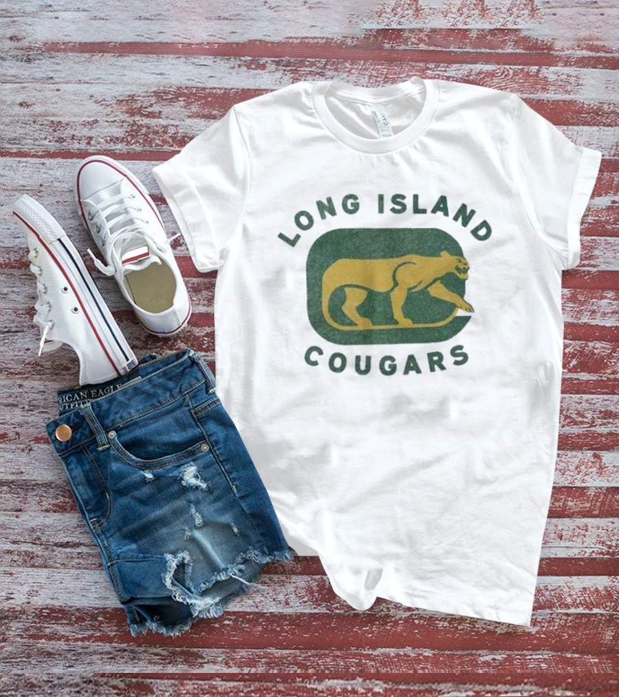 Long Island Cougars New York Hockey Team Iconic T-Shirt