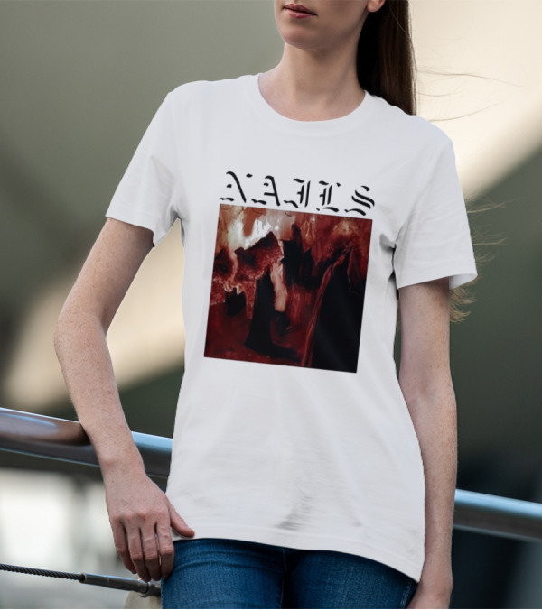 NAILS Abandon All Life Dark Abstract T-Shirt