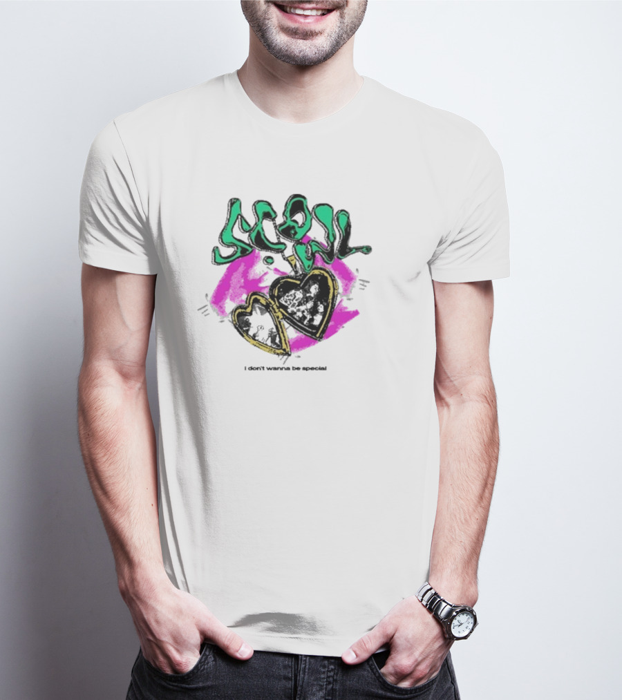 Scowl I Don’t Wanna Be Special Heart Lock T-Shirt