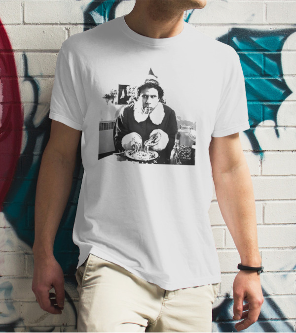 Elf Eating Spaghetti Christmas T-Shirt