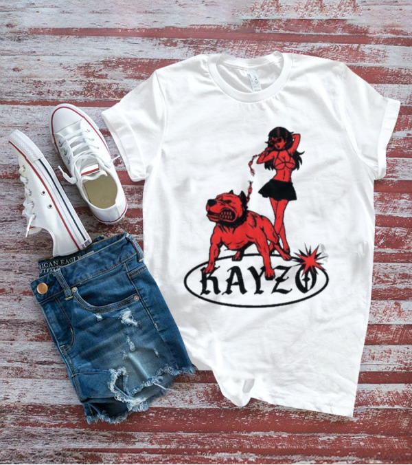 Kayzo Unleashed Red Dog And Woman T-Shirt