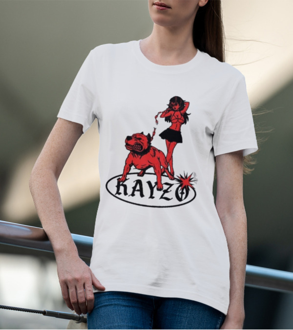 Kayzo Unleashed Red Dog And Woman T-Shirt