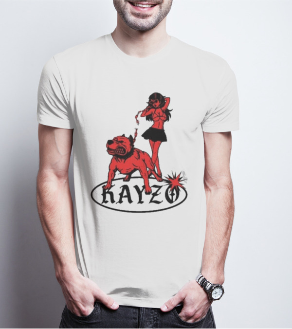 Kayzo Unleashed Red Dog And Woman T-Shirt