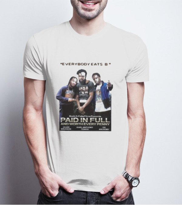 Knicks Brunson Towns Anunoby Paid In Full Everybody Eats B T-Shirt