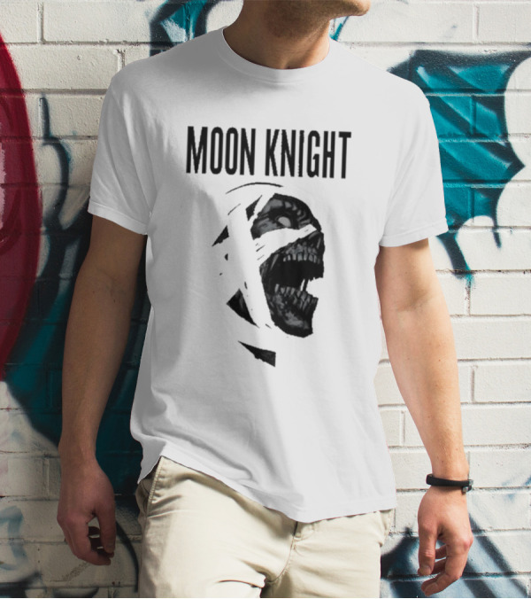 Moon Knight Logo With Intense Wrapped Mask T-Shirt