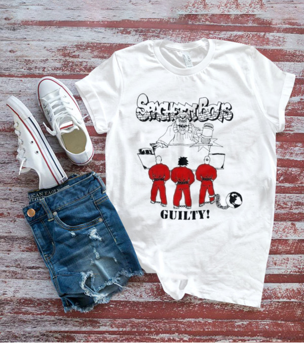 Spaghetti Boys Guilty Comic Judge Prisoners Earth Chain T-Shirt