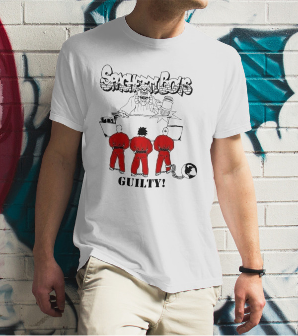 Spaghetti Boys Guilty Comic Judge Prisoners Earth Chain T-Shirt