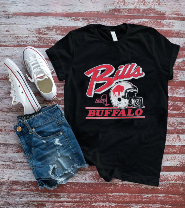 Bills Mafia Buffalo Football Helmet Red And White T-Shirt