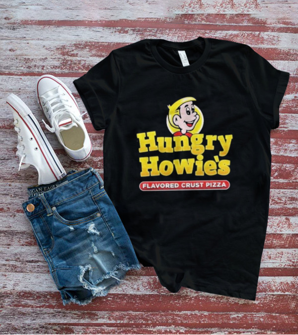 Hungry Howie's Flavored Crust Pizza Logo Vintage Character T-Shirt