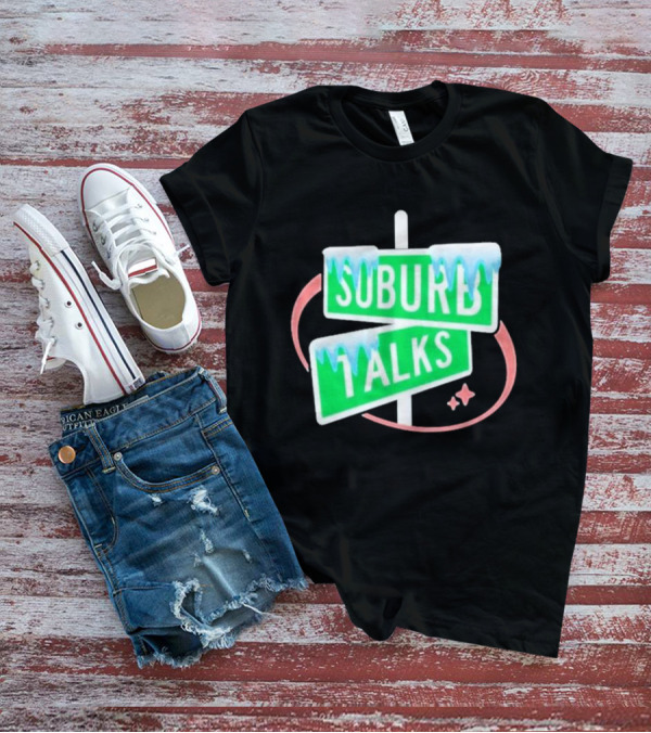 Suburb Talks Snowy Street Signs Christmas T-Shirt