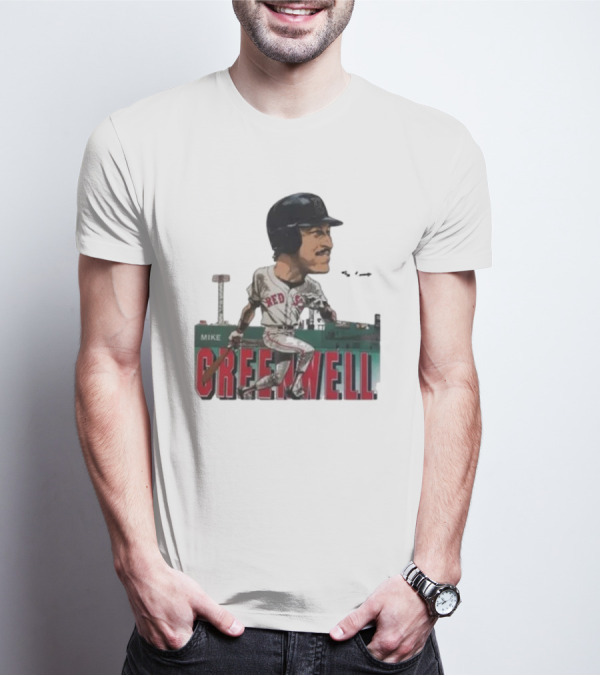 Mike Greenwell Boston Red Sox Baseball Legend Caricature Fenway Park T-Shirt