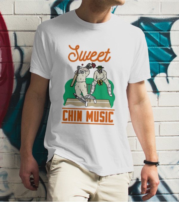 Sweet Chin Music Cricket Scene T-Shirt
