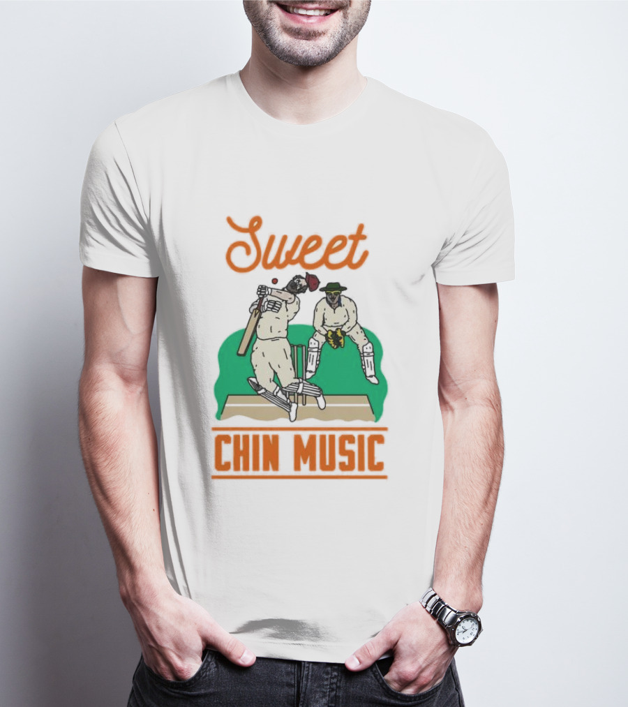 Sweet Chin Music Cricket Scene T-Shirt