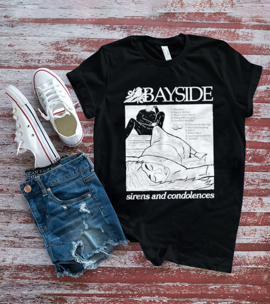 Bayside Sirens And Condolences Album Cover Artwork With Tracklist T-Shirt