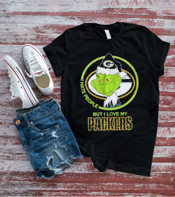 I Hate People But I Love My Packers Grinch Green Bay Packers T-Shirt