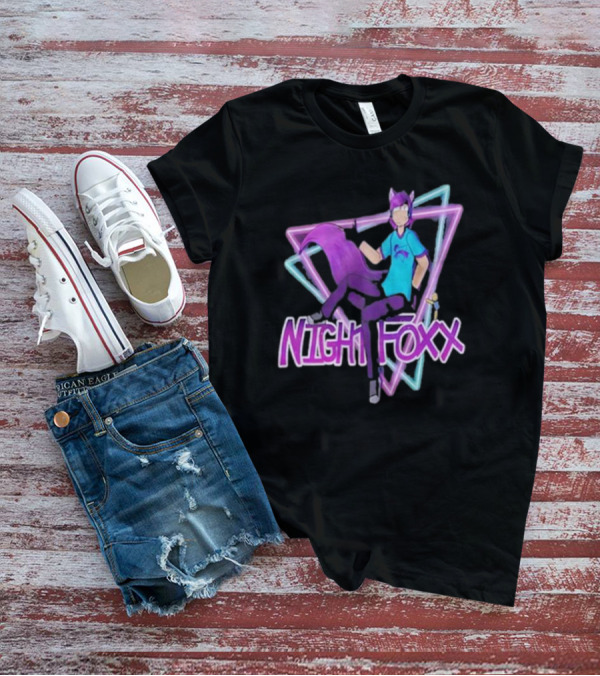 NightFoxx Neon Triangle Aesthetic T-Shirt