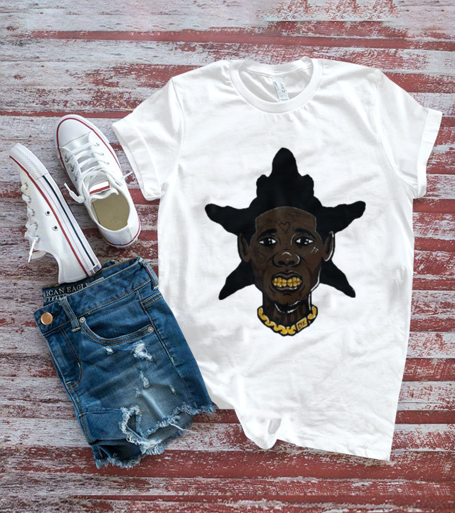 El Snappo Zootieee Wrld Star Head Gold Teeth Necklace T-Shirt