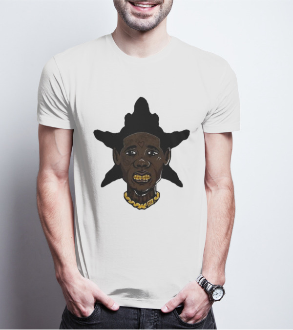 El Snappo Zootieee Wrld Star Head Gold Teeth Necklace T-Shirt