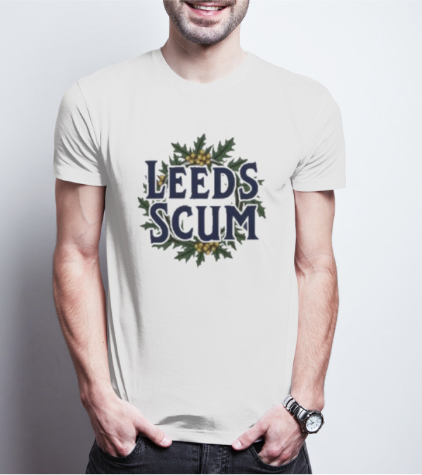 Leeds Scum Christmas Holly Festive T-Shirt
