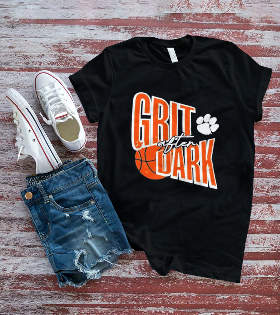 Grit After Dark Basketball Paw Prints T-Shirt