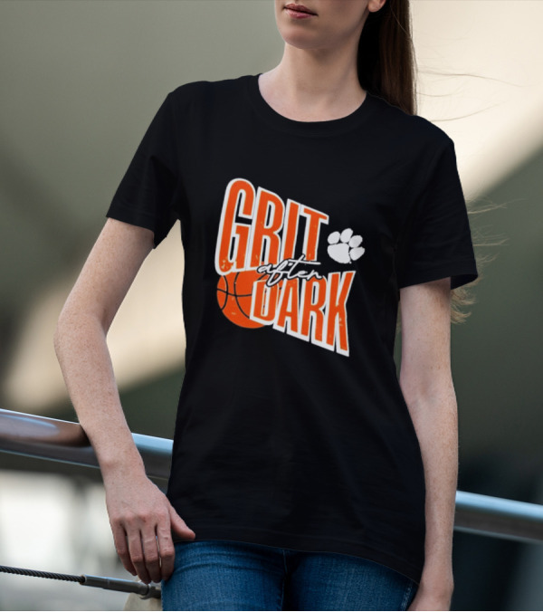 Grit After Dark Basketball Paw Prints T-Shirt