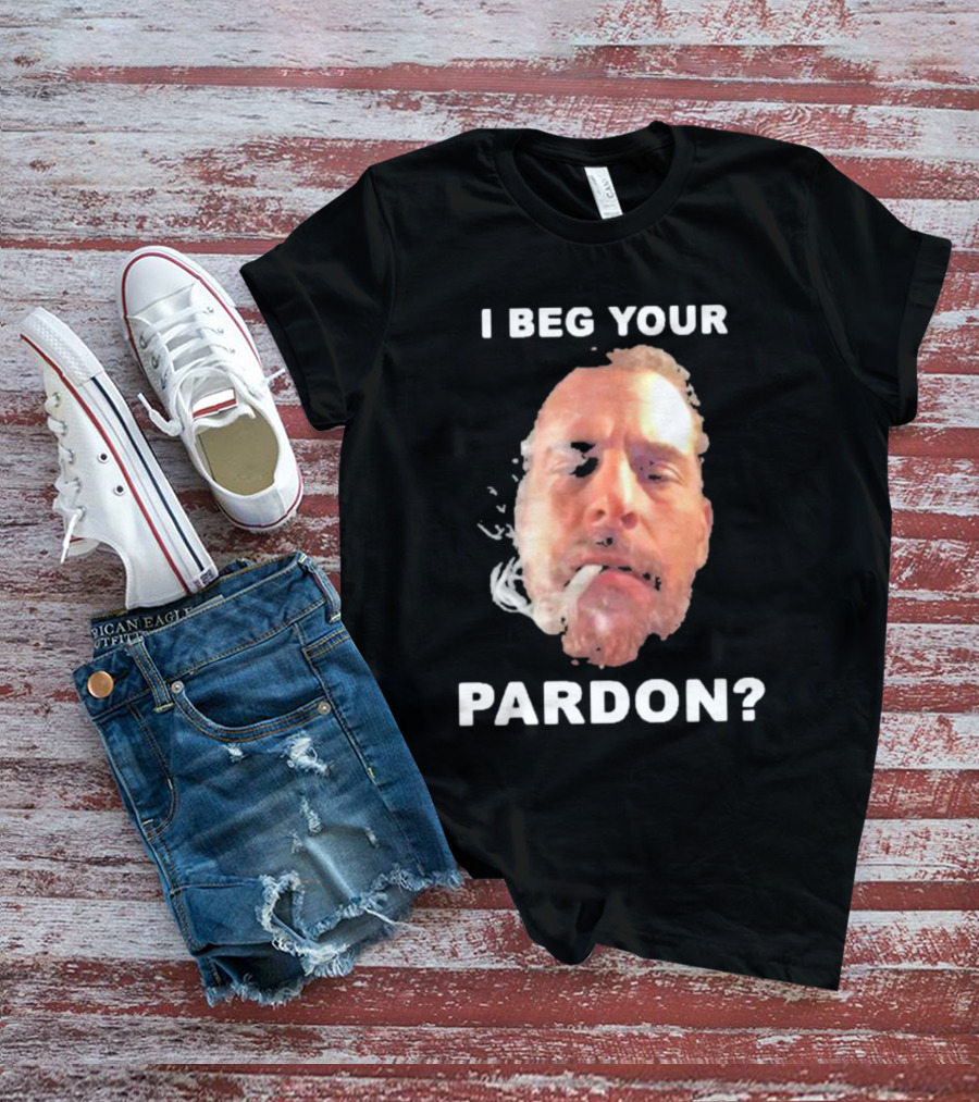 I Beg Your Pardon? Smoking Face Image T-Shirt