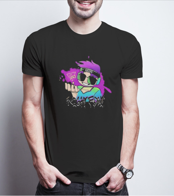 Nightfoxx Noob Headband Spray Paint T-Shirt