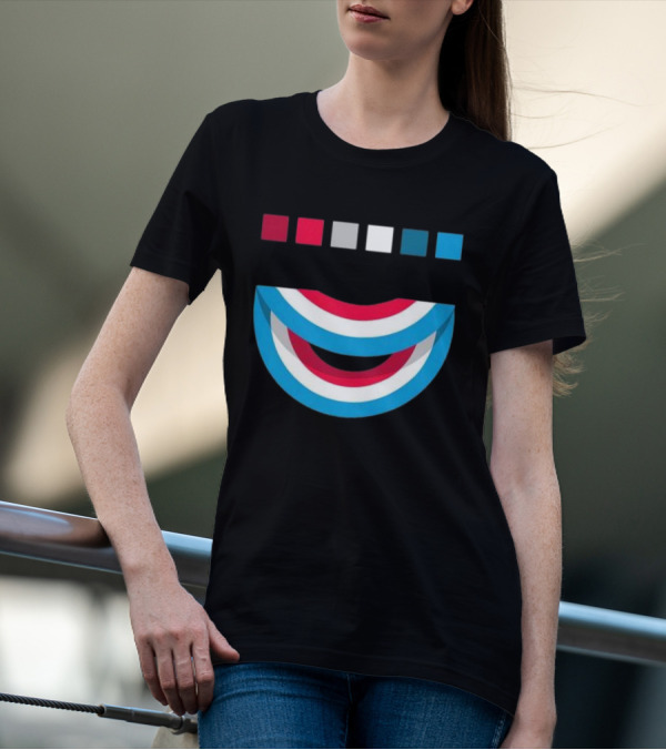 Tavar Zawacki LAZY CIRCLE Wynwood Walls Red White Blue Arches T-Shirt