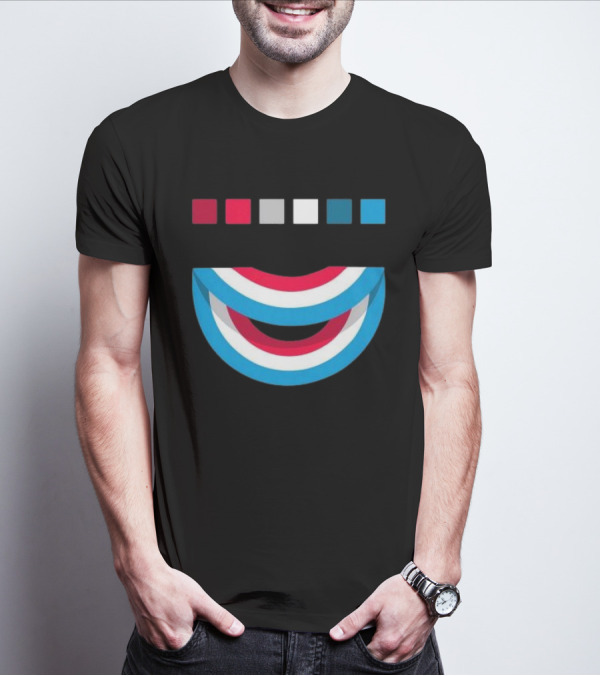 Tavar Zawacki LAZY CIRCLE Wynwood Walls Red White Blue Arches T-Shirt