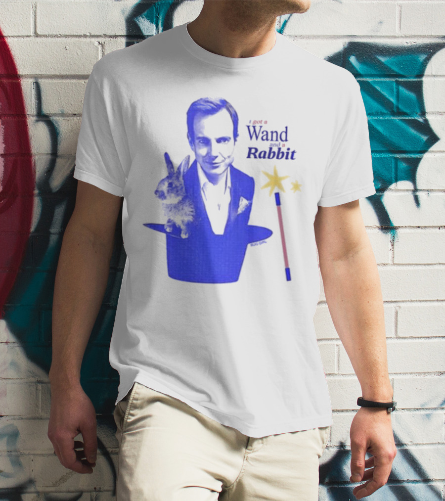 I Got A Wand And A Rabbit Magic Wand Top Hat And Stars T-Shirt