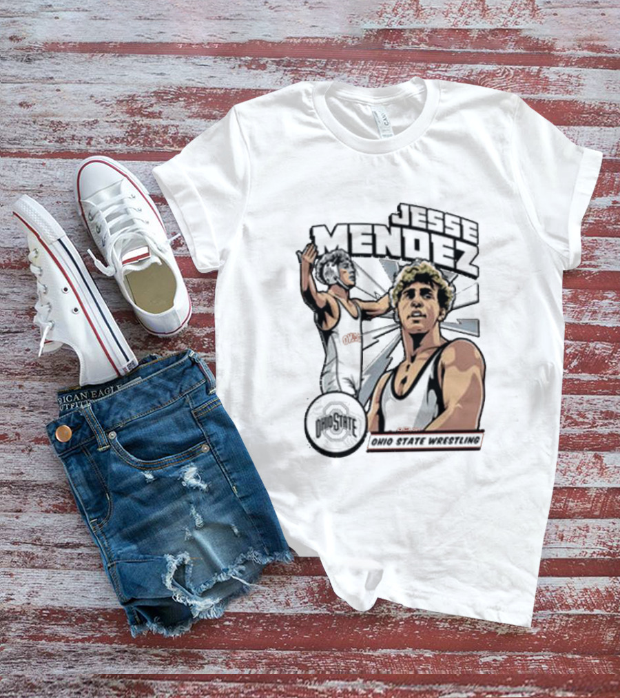 Jesse Mendez Ohio State Wrestling Buckeyes Icon NIL T-Shirt
