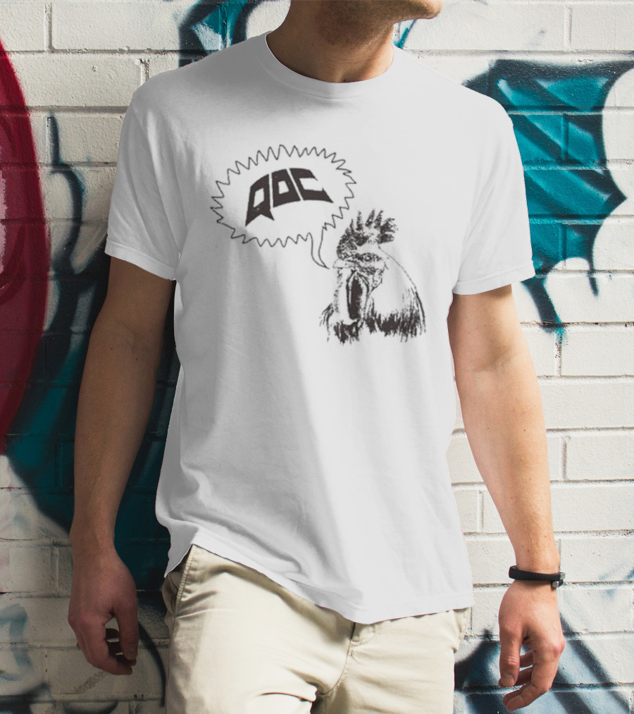 QOC Rooster Quarters Of Change Speech Bubble T-Shirt
