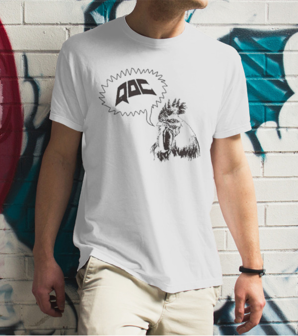 QOC Rooster Quarters Of Change Speech Bubble T-Shirt