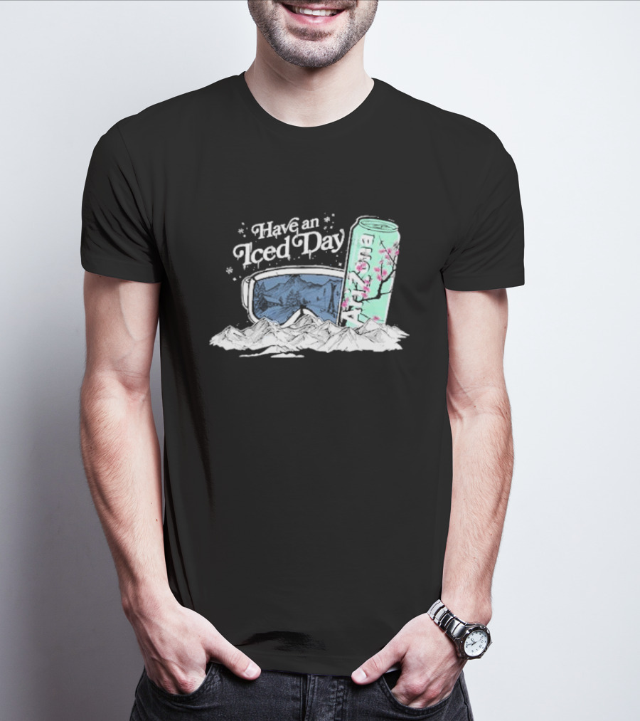 Have An Iced Day Arizona Can Sunglasses Snowy Mountains Blossom T-Shirt