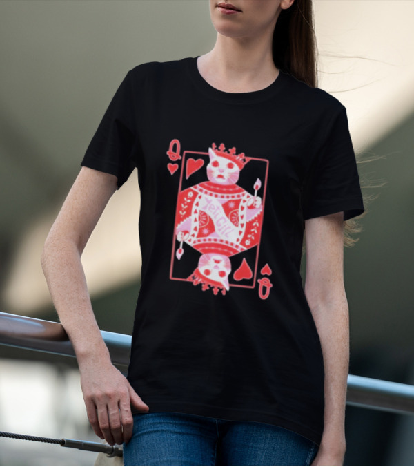 Yeti The Abominable Queen Of My Heart Playing Card Cat King T-Shirt