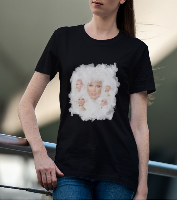 Drag Queen Crystal Envy Photo Collage Feathery Portrait Compilation T-Shirt