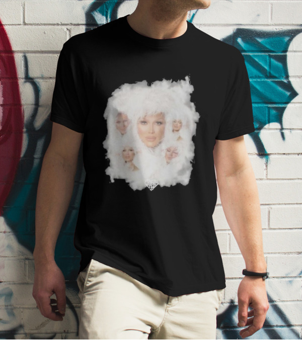 Drag Queen Crystal Envy Photo Collage Feathery Portrait Compilation T-Shirt